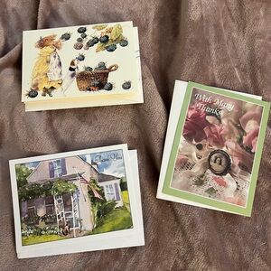 Set of Three Vintage Thank You Cards